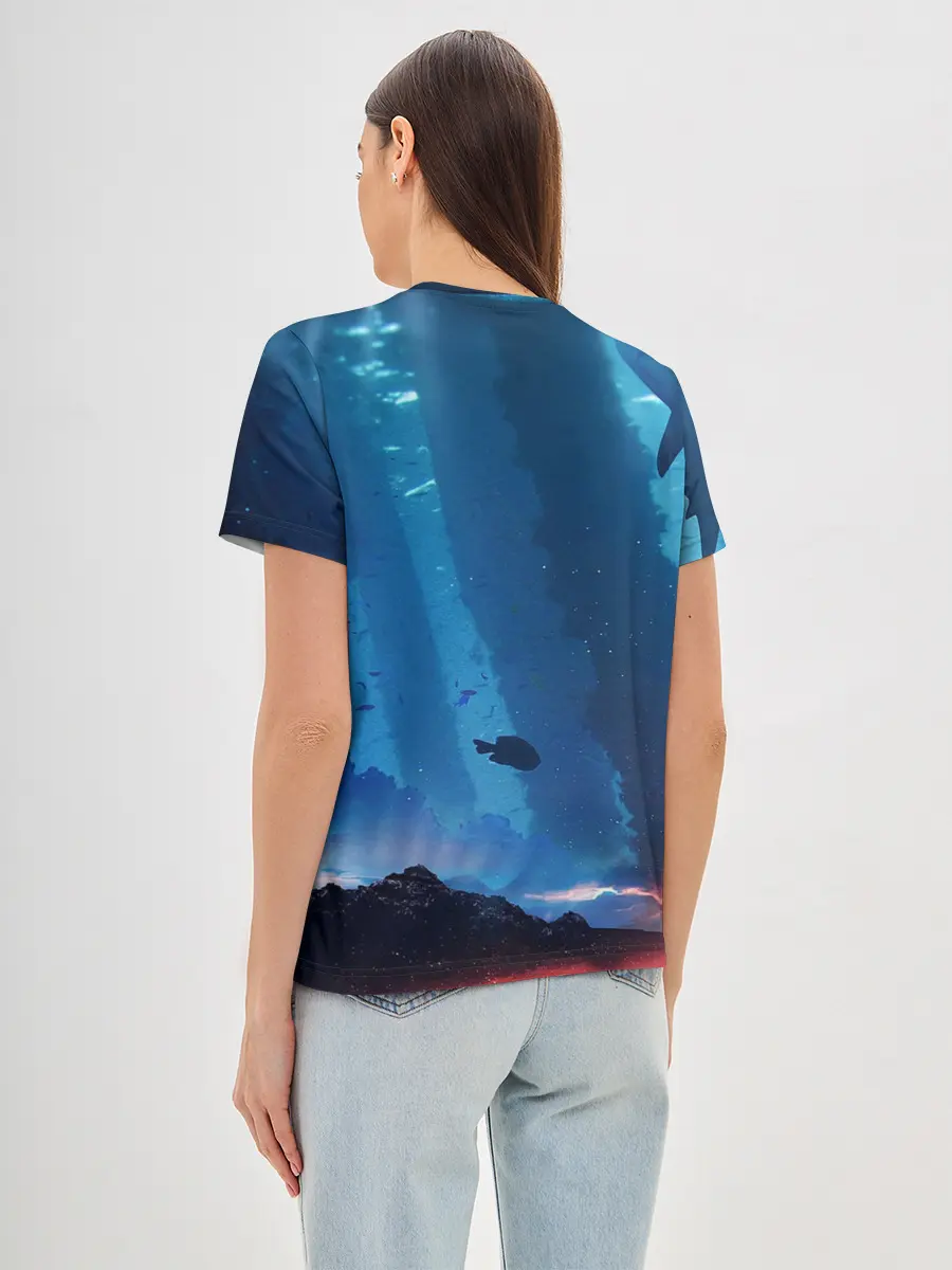 Женская базовая футболка / Подводный мир | Силуэт