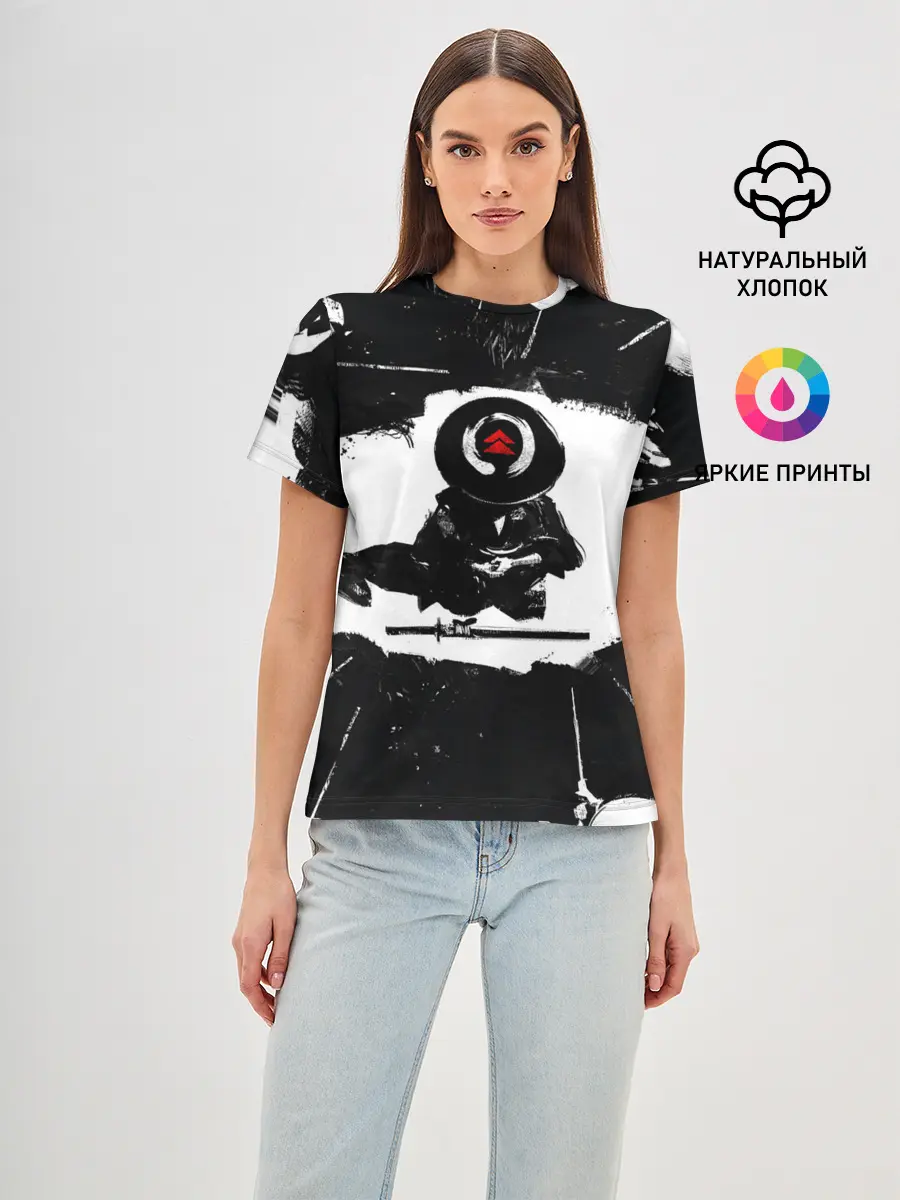 Женская базовая футболка / Ghost of Tsushim | Призрак Цусимы