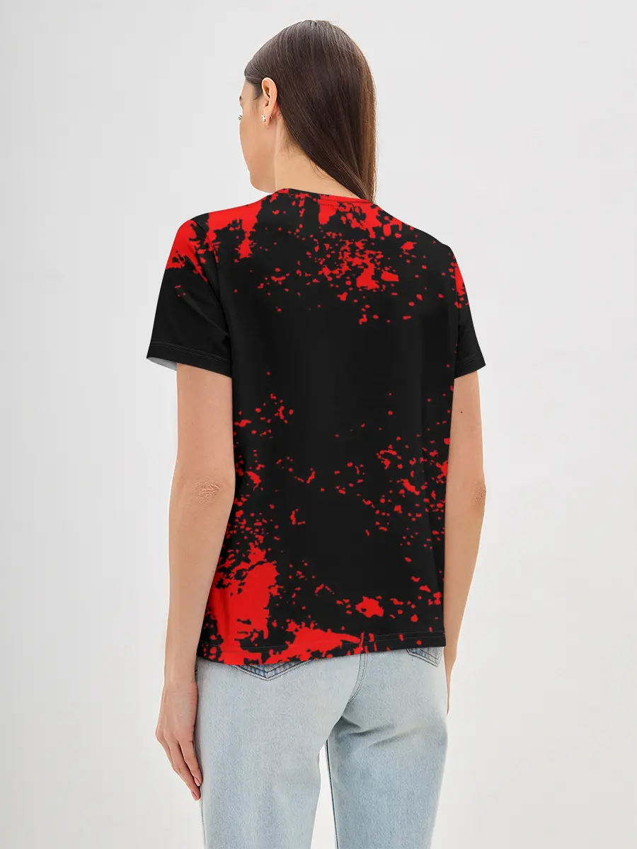 Женская базовая футболка / Красный поросенок