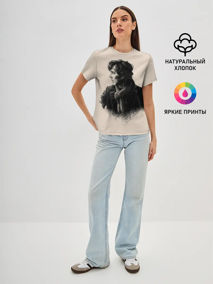 Женская базовая футболка / Sherlock