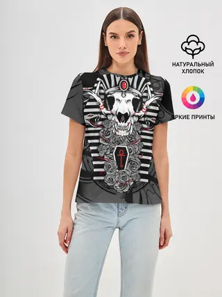 Женская базовая футболка / Anubis - dead god