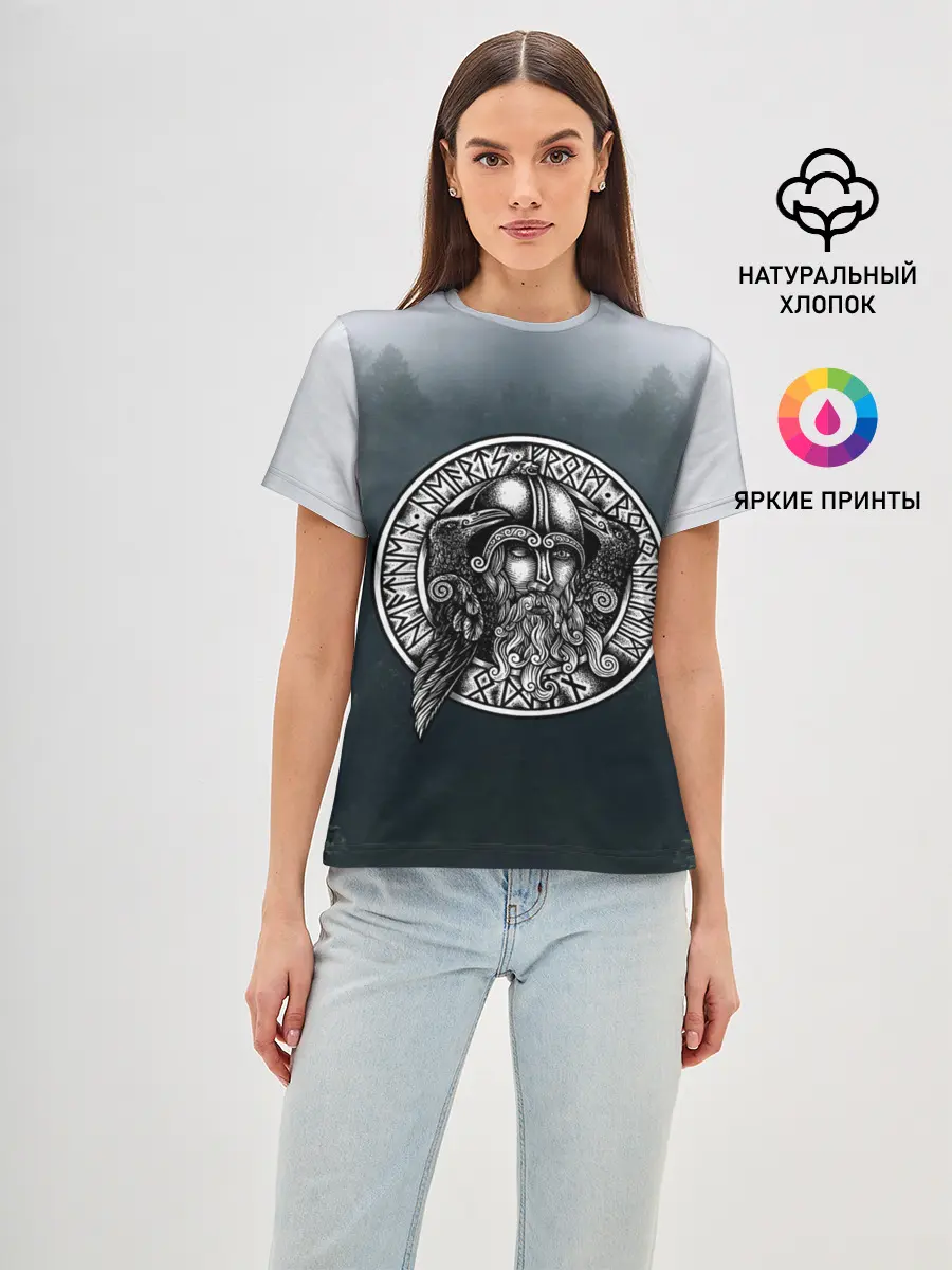 Женская базовая футболка / руны