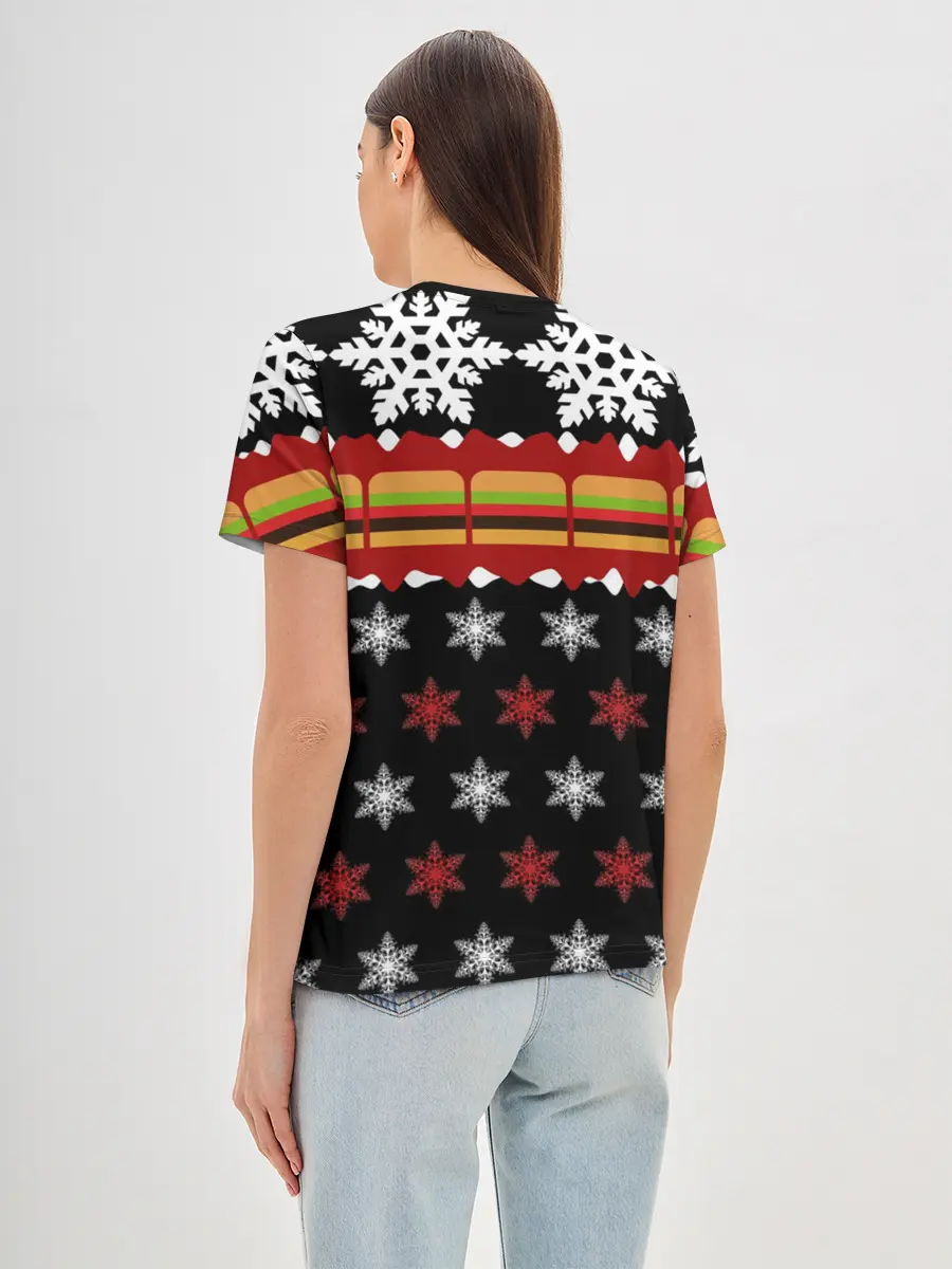 Женская базовая футболка / Праздничный Face