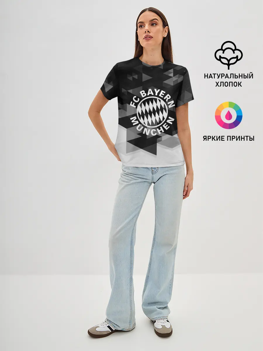 Женская базовая футболка / Bayern Munchen Geometry Sport