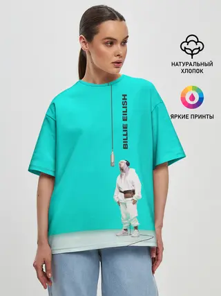 Женская футболка оверсайз / Billie Eilish