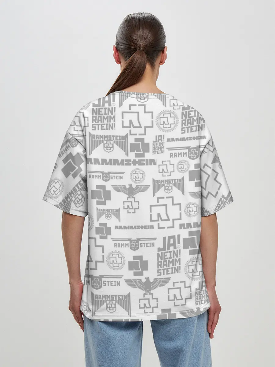 Женская футболка оверсайз / RAMMSTEIN