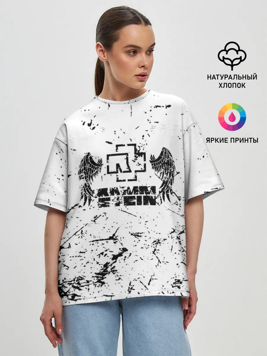 Женская футболка оверсайз / RAMMSTEIN