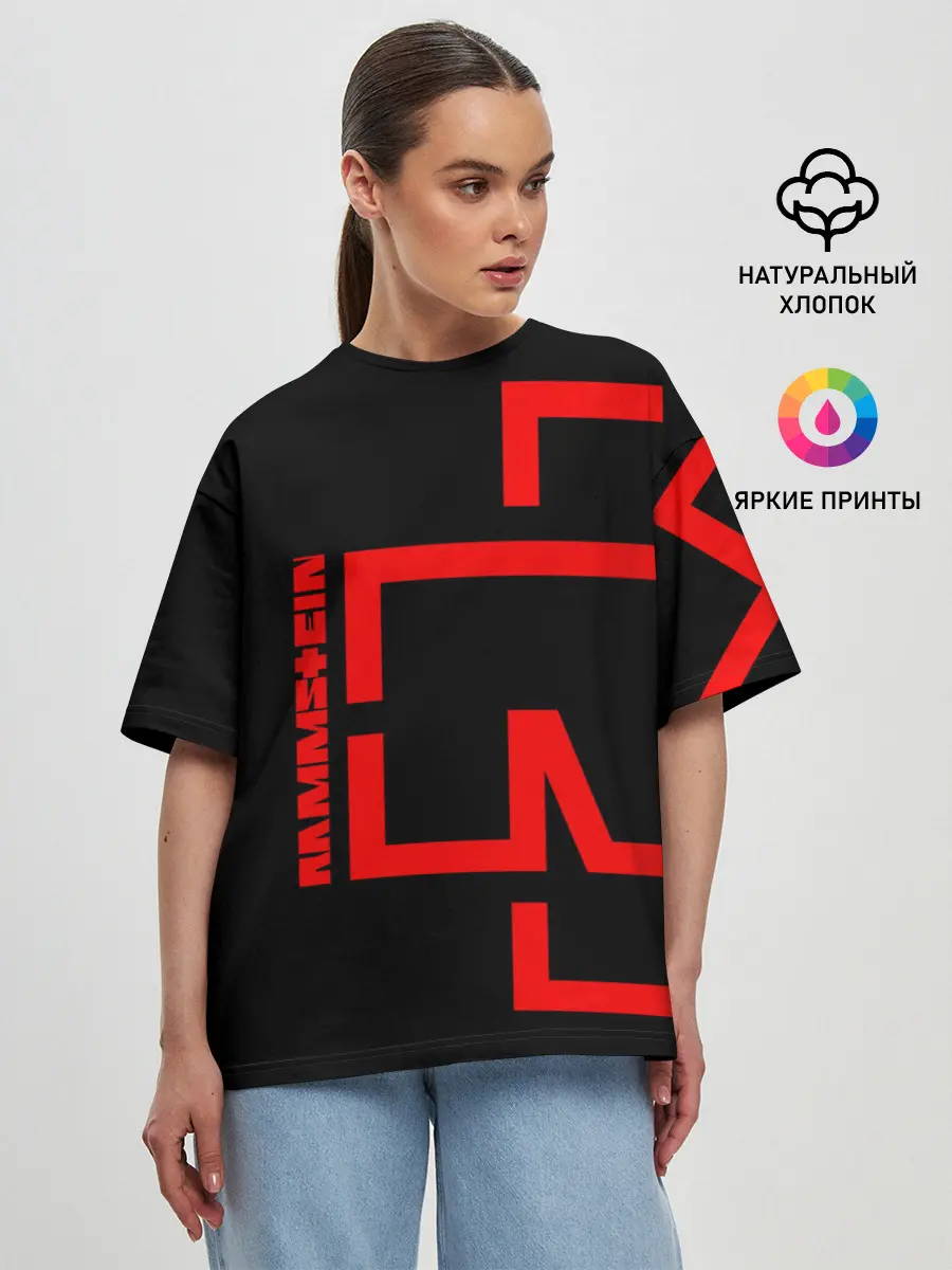 Женская футболка оверсайз / RAMMSTEIN