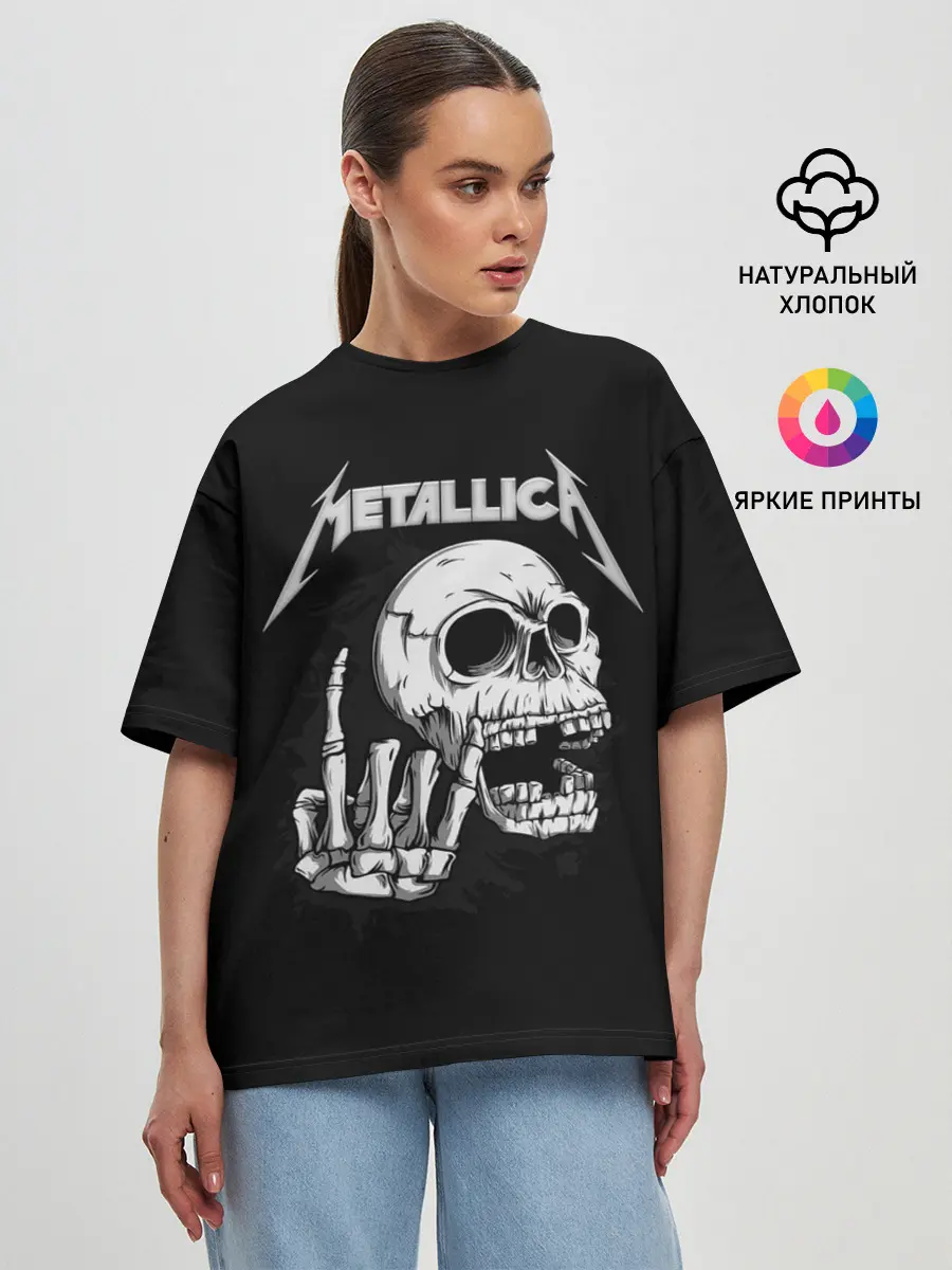 Женская футболка оверсайз / Metallica
