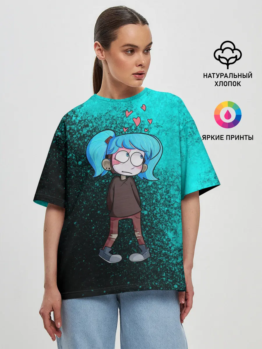 Женская футболка оверсайз / Sally face