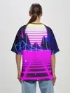 Женская футболка оверсайз / Ретро Стиль неон