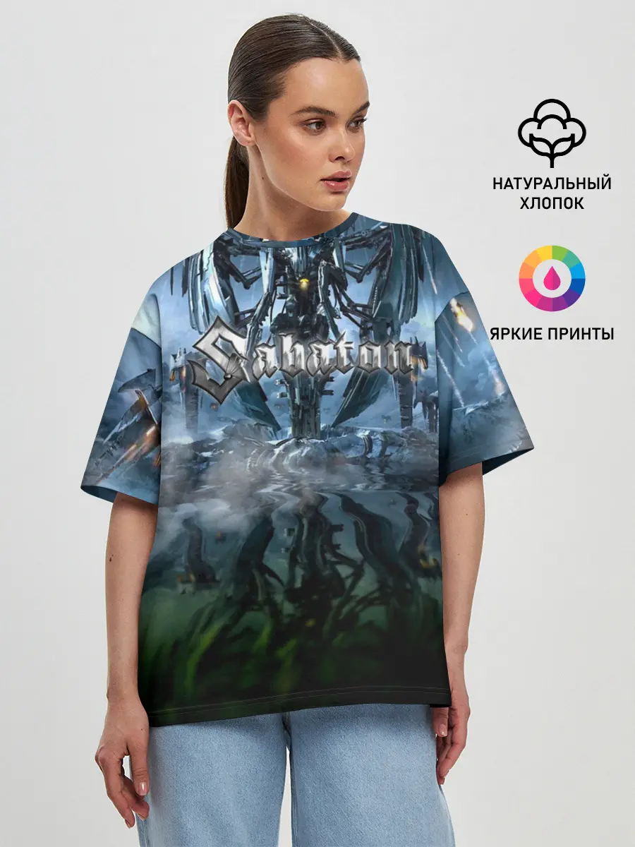 Женская футболка оверсайз / Sabaton