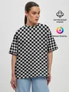 Женская футболка оверсайз / Checkerboard Color