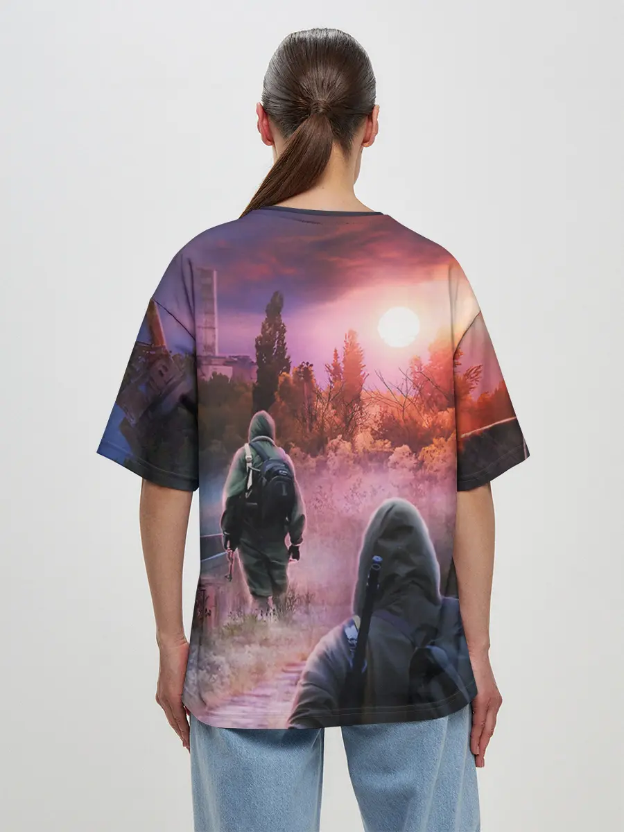 Женская футболка оверсайз / STALKER