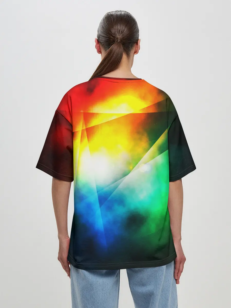 Женская футболка оверсайз / КРАСКИ КОСМОСА