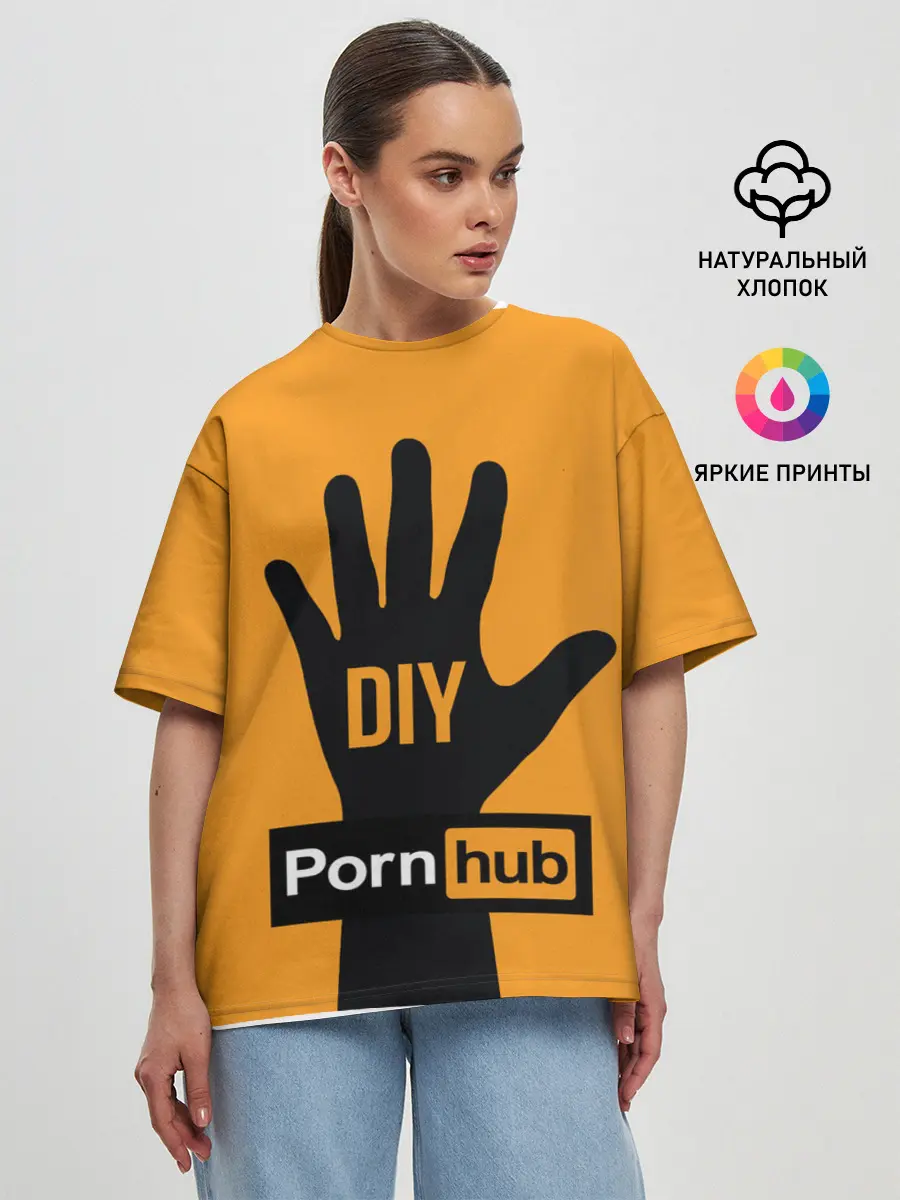 Женская футболка оверсайз / Pornhub