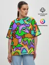 Женская футболка оверсайз / PSY GEOMETRY