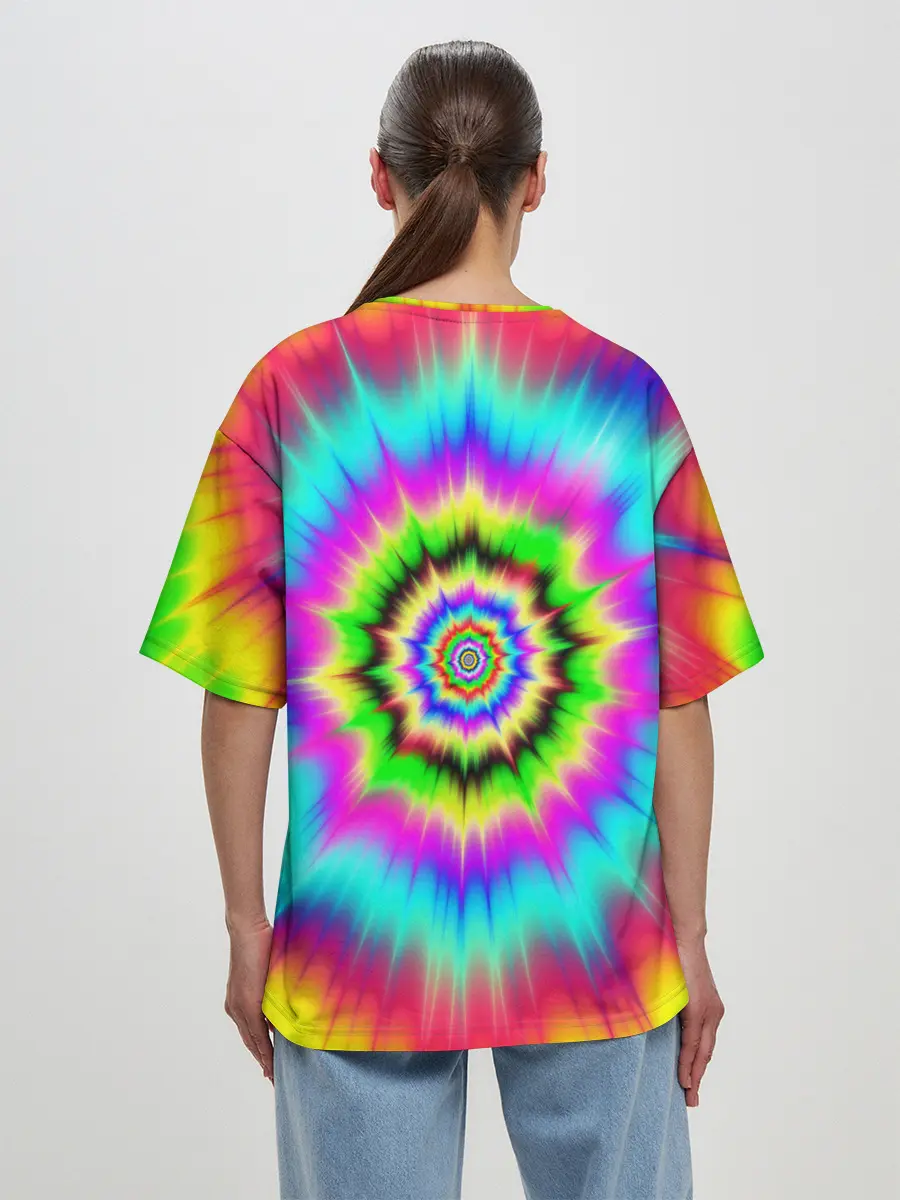 Женская футболка оверсайз / ОПТИЧЕСКИЙ УЗОР