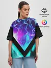 Женская футболка оверсайз / NEON GEOMETRY