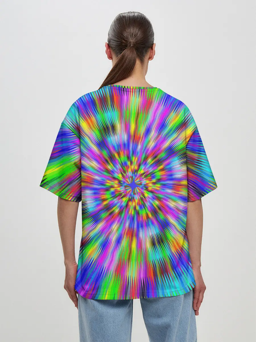 Женская футболка оверсайз / ПСИХОДЕЛИКА