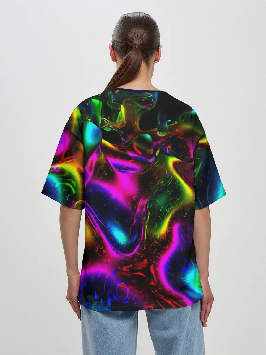 Женская футболка оверсайз / В НЕОНЕ