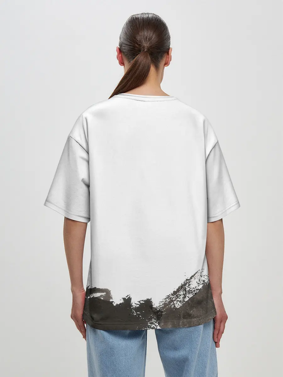 Женская футболка оверсайз / папей гавна