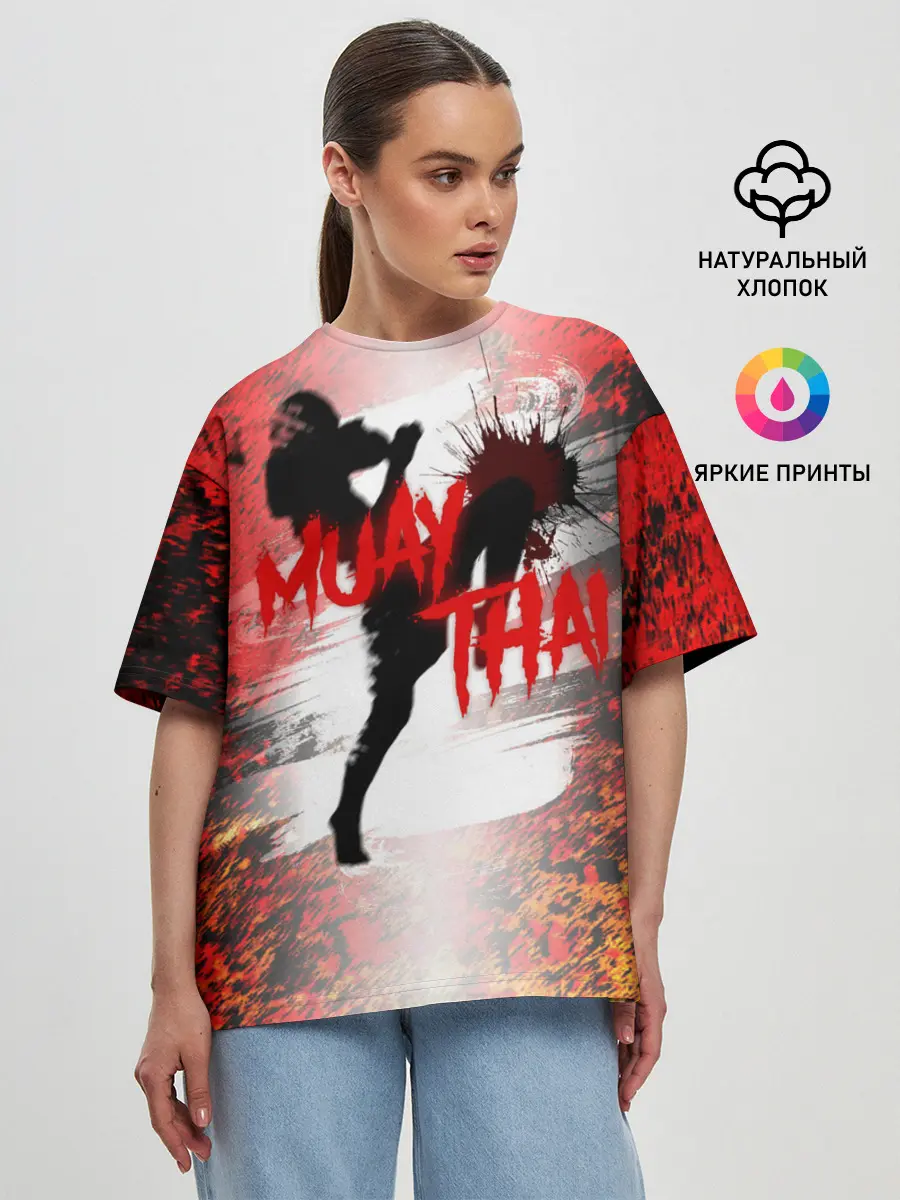 Женская футболка оверсайз / Muay Thai