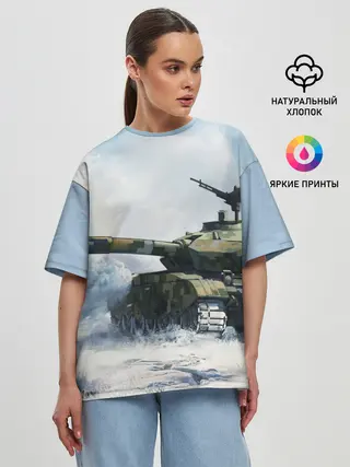 Женская футболка оверсайз / ТАНК