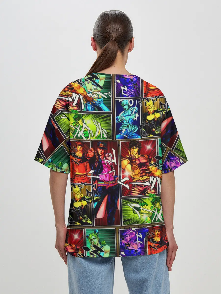 Женская футболка оверсайз / Джоджо пендлетон хамон паттерн