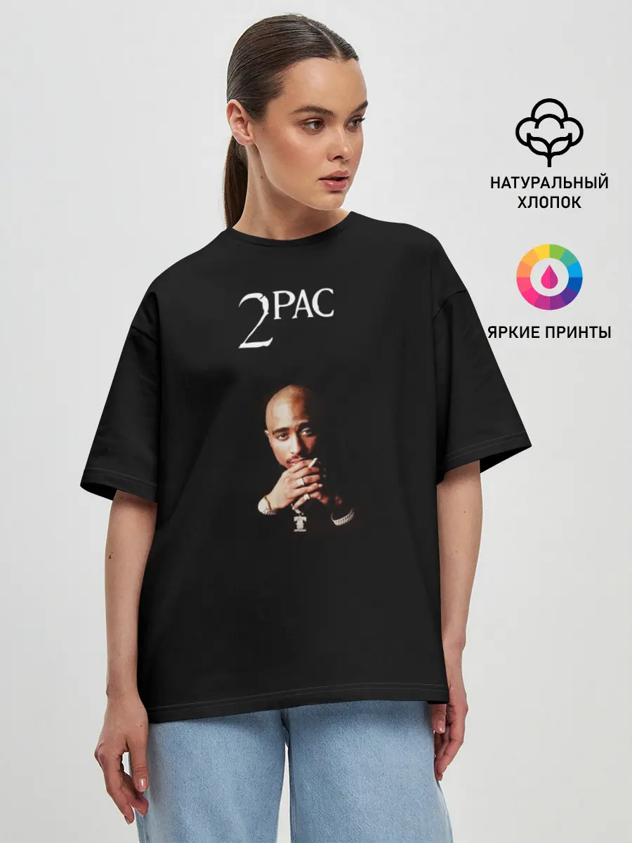 Женская футболка оверсайз / 2Pac