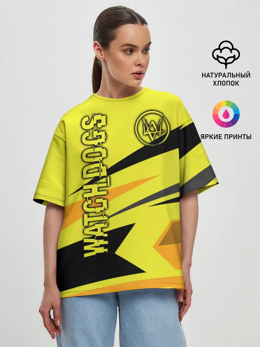 Женская футболка оверсайз / WATCH DOGS