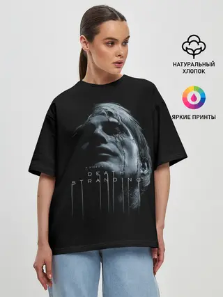 Женская футболка оверсайз / DEATH STRANDING | DS