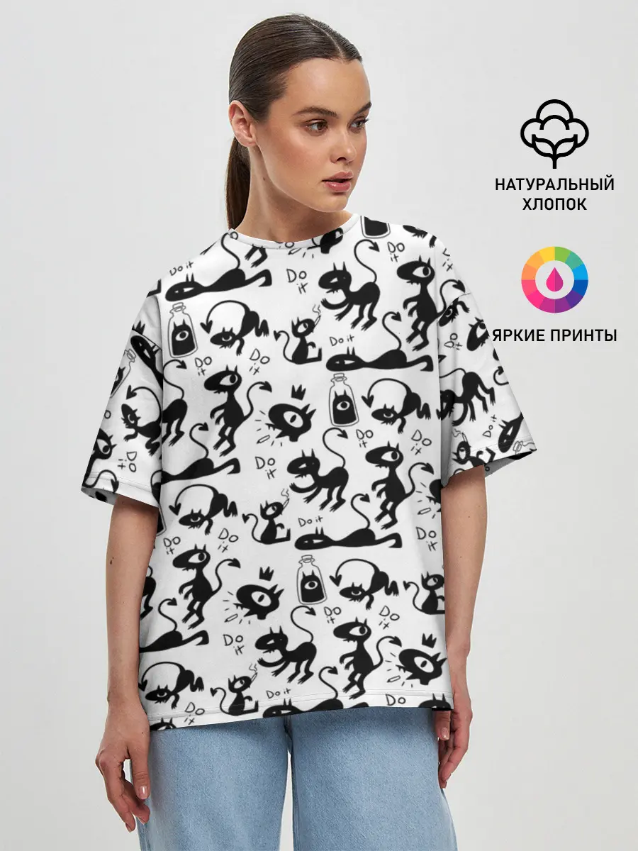 Женская футболка оверсайз / DISENCHANTMENT LUCI