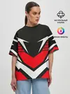 Женская футболка оверсайз / Sports geometry 4