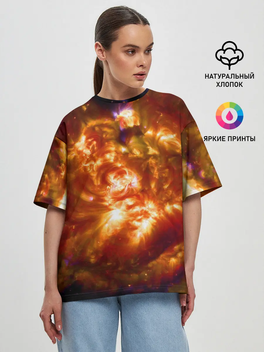 Женская футболка оверсайз / Звезда