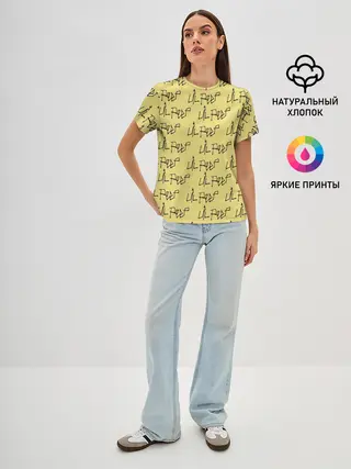 Женская базовая футболка / LiL PEEP Pattern