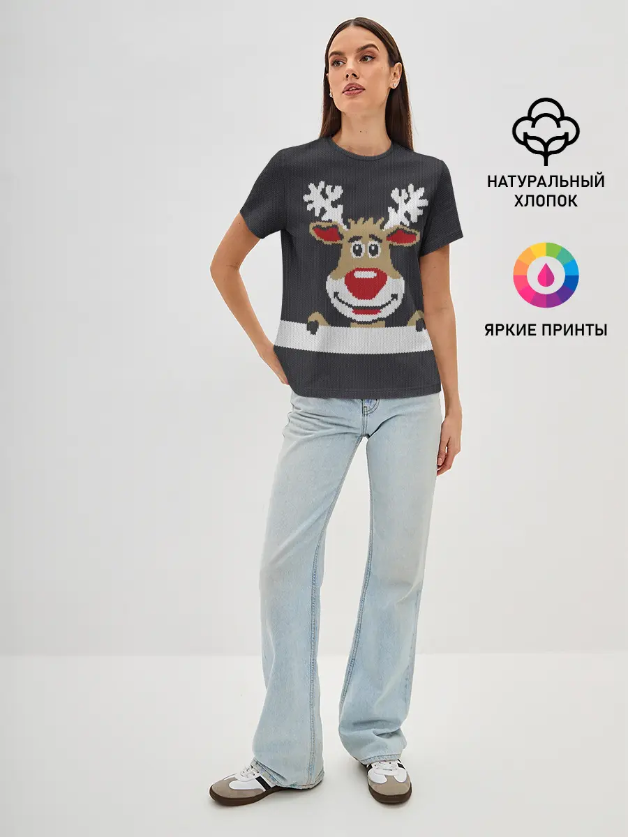 Женская базовая футболка / Олень