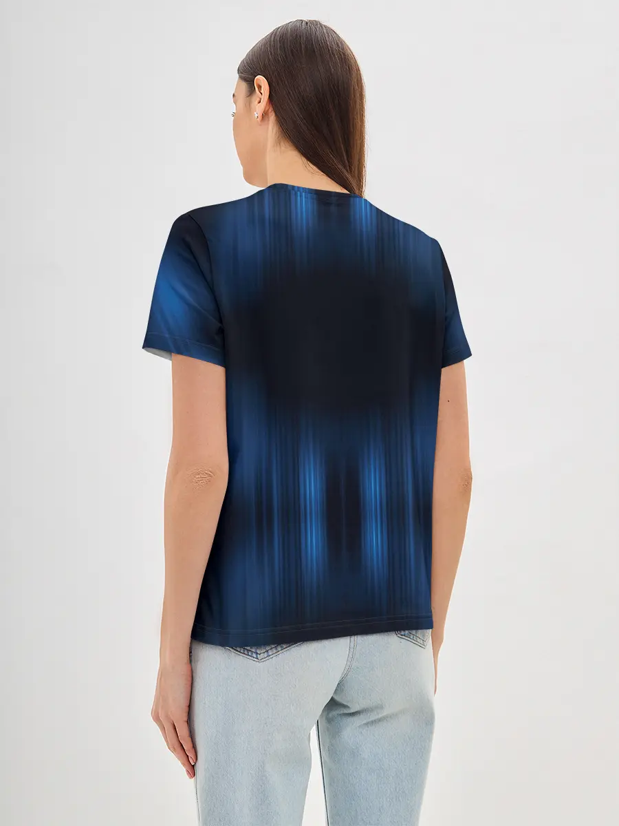 Женская базовая футболка / НЕОНОВЫЙ ДОЖДЬ