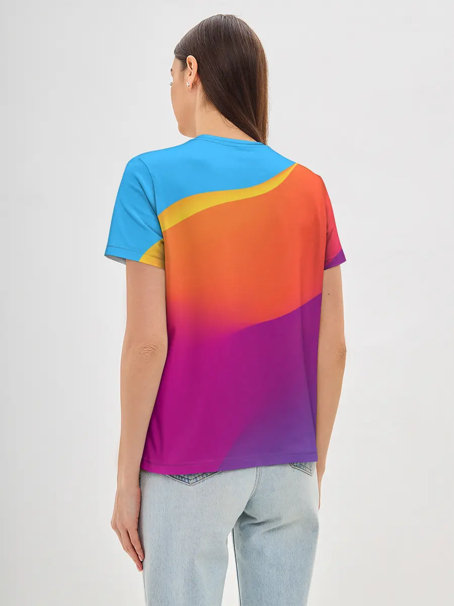 Женская базовая футболка / ТЕКСТУРА ГРАДИЕНТА