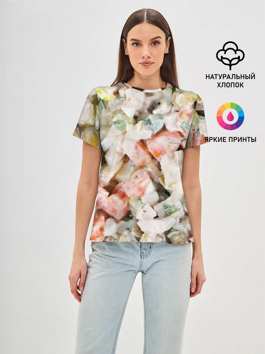 Женская базовая футболка / Оливье