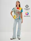 Женская базовая футболка / Буйство красок 3D