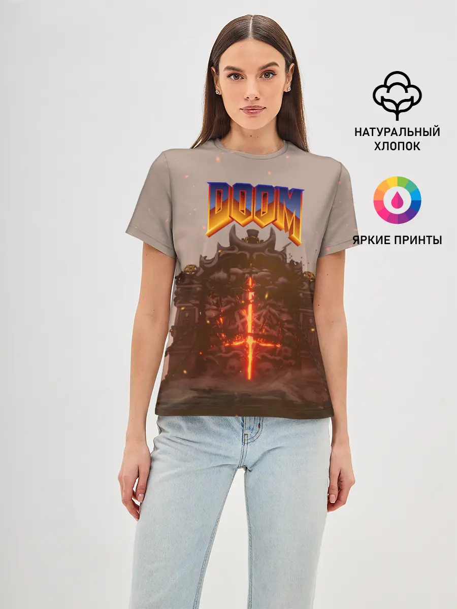 Женская базовая футболка / DOOM | ДУМ