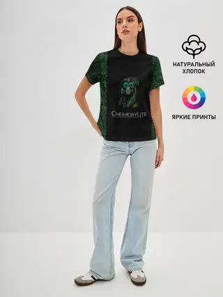 Женская базовая футболка / Чернобыльский сталкер