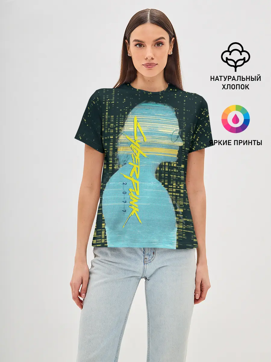 Женская базовая футболка / Cyberpunk 2077 | Джонни