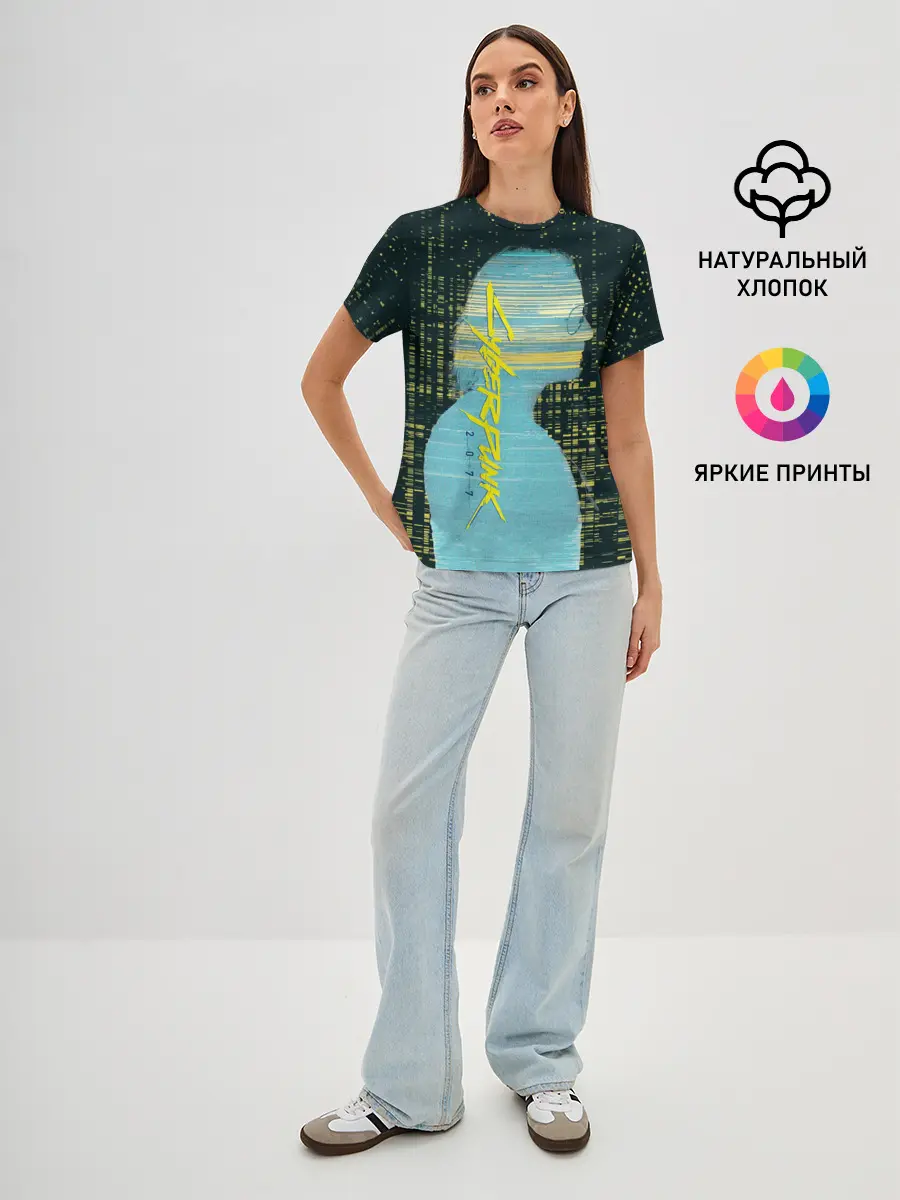 Женская базовая футболка / Cyberpunk 2077 | Джонни