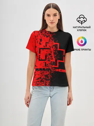 Женская базовая футболка / Rammstein.