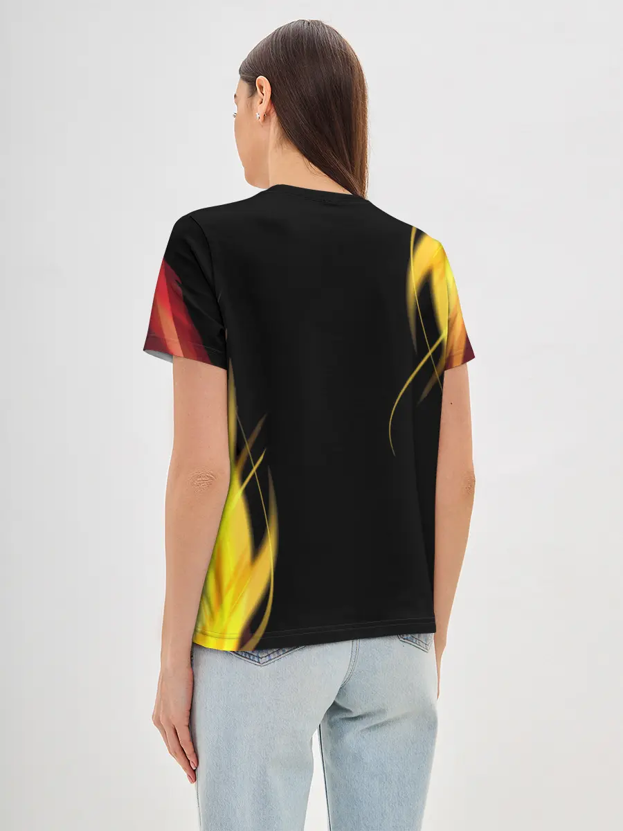 Женская базовая футболка / Грозовой кошак