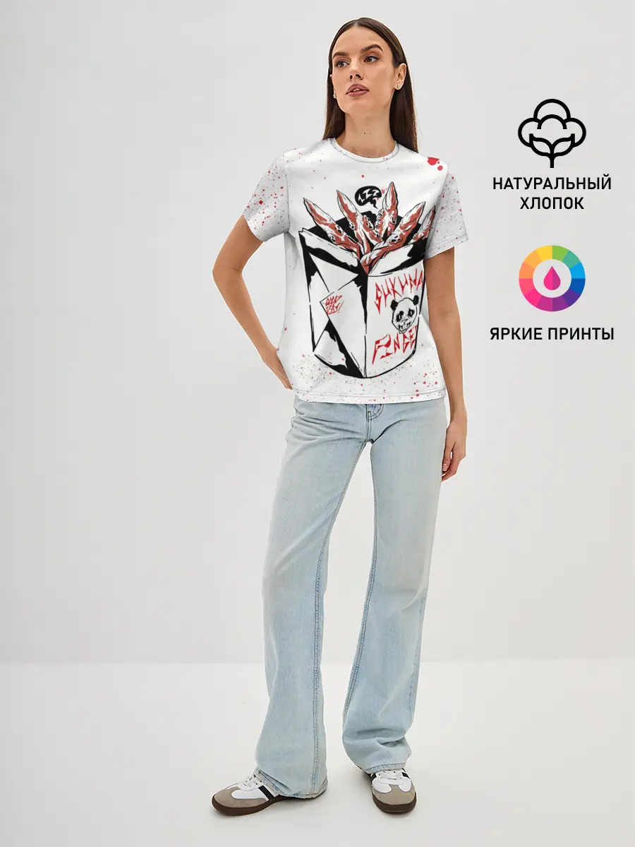 Женская базовая футболка / Пальцы Сукуна, Магическая битва