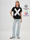 Женская базовая футболка / Белое перекрестие | Меченый