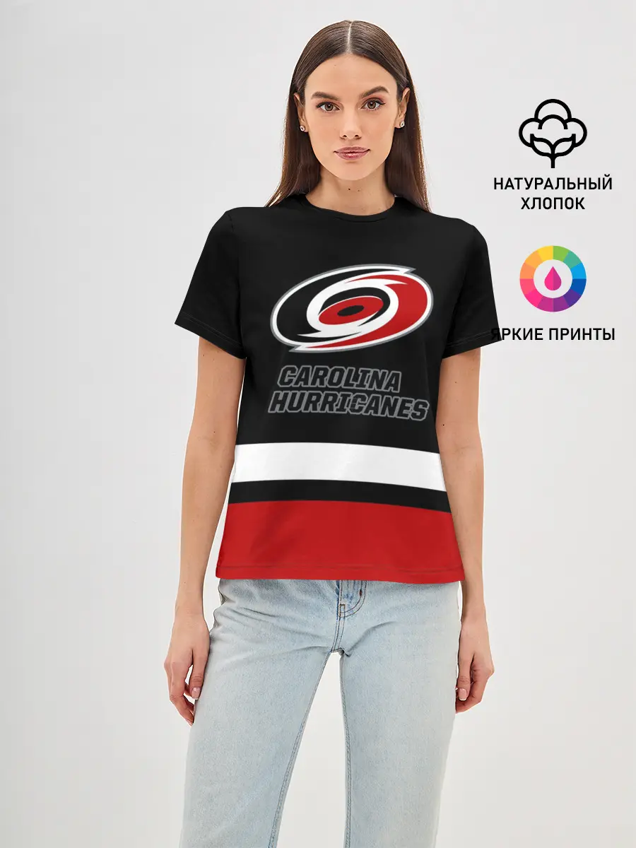 Женская базовая футболка / Каролина Харрикейнз